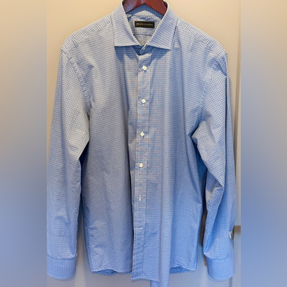 Ralph Lauren Black Label Check Button Down Shirt Size 17